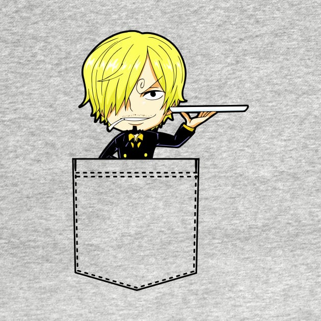 Chibi Sanji in a pocket by gallo178